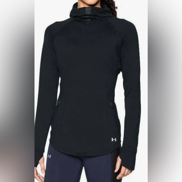 UNDER ARMOUR Ladies’ Cold Gear No Breaks Balaclava Running Hoodie, Size M, EUC - Picture 11 of 11